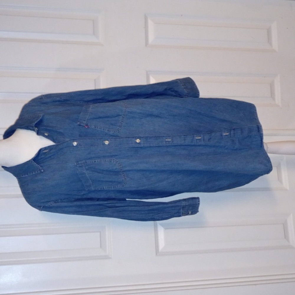 Chambray shirt dress, size 3x